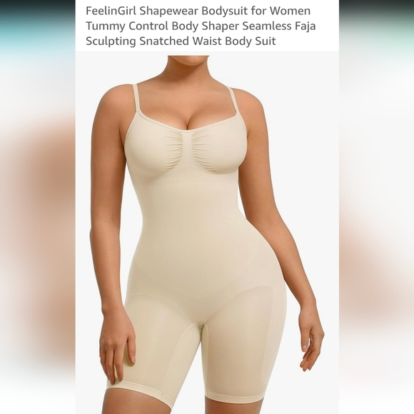 Feelingirl SIZE M/L Elegant Cream Shapewear Bodysuit - Picture 1 of 9